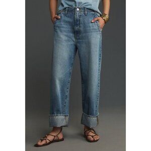 The Lonnie Cuffed High-Rise Crop Jeans by Pilcro 18W